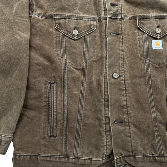 Vintage Carhartt Blanket Lined Jacket Brown USA Made Size 2XL - Picture 7 of 9